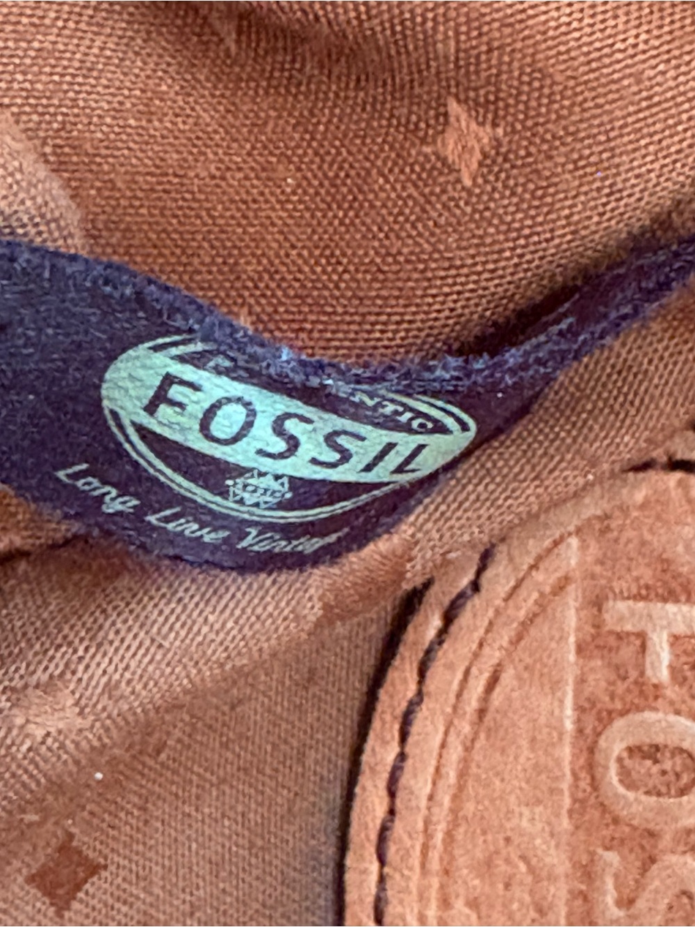 Vintage Fossil Tan Weathered Leather Shoulder Saddle Bag Adjustable Strap w
Key - Picture 13 of 13